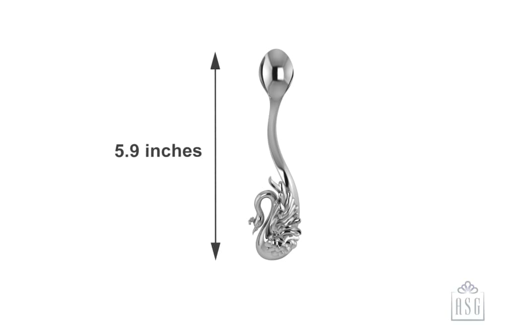 Silver Puja Spoon With Peacock Handle By Isvara Pooja Items