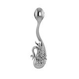 Silver Puja Spoon With Peacock Handle By Isvara Pooja Items