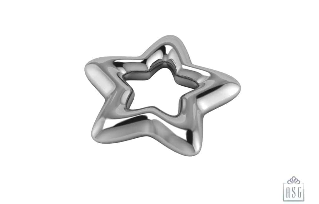 Silver Plated Star Baby Rattle