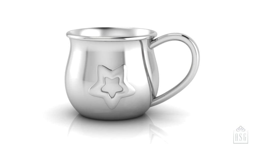 Silver Plated Baby Cup with an embossed Star