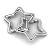 Silver Plated Star Ring Baby Rattle