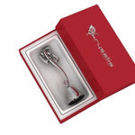 Silver Bell For Puja With Swastik Handle By Isvara Pooja Items