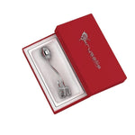 Silver Puja Spoon With Swastik Handle By Isvara Pooja Items