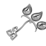 Silver Plated Swastik Three Diya For Pooja - Isvara Pooja Items