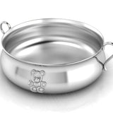 Silver Plated Bowl for Baby & Child - Teddy embossed Feeding Porringer