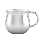 Silver Plated Baby Cup - Bulge with a Twisted handle