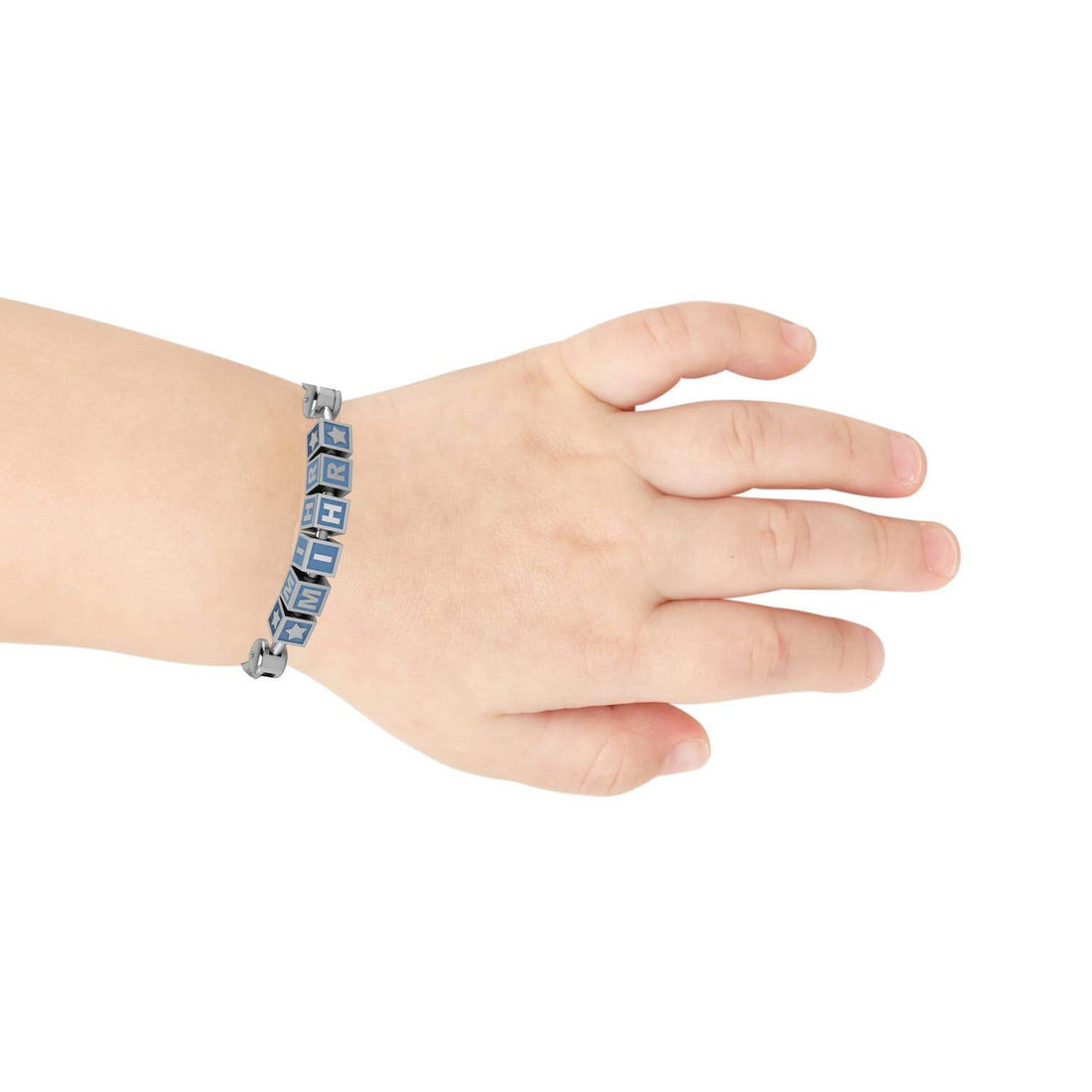 Sterling Silver Square Babykubes On Twisted Adjustable Bracelet Kada Babykubes Baby Kada Bracelets