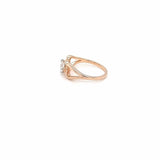 Hearts-a-holding Pink Gold Ring