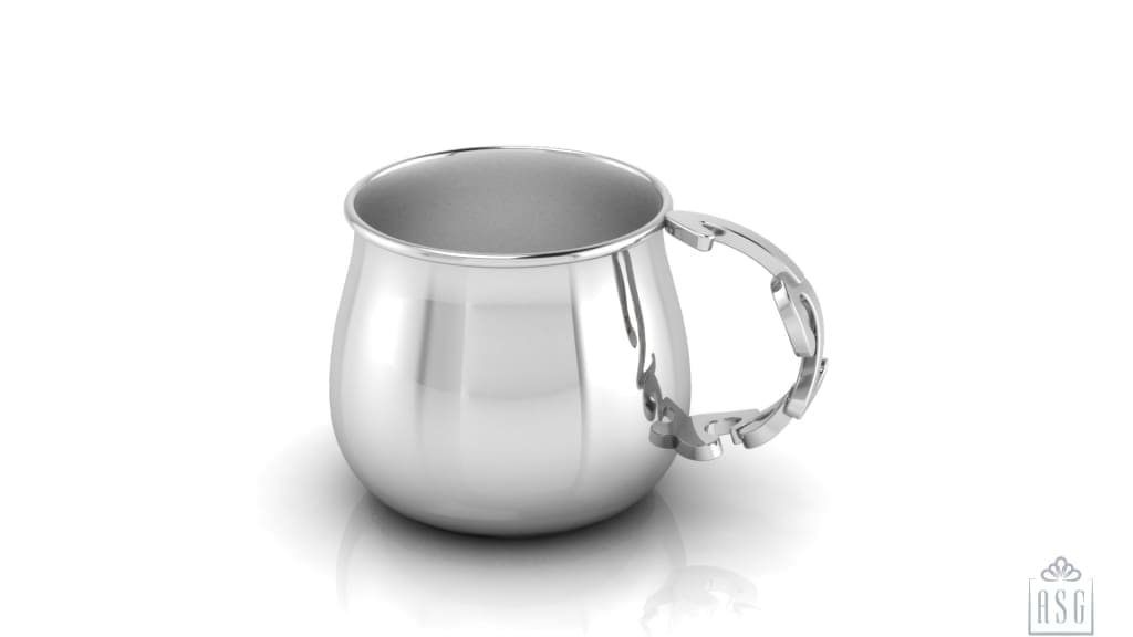Sterling Silver Baby Cup with a 123 handle