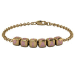 Sterling Silver 18 Kt Gold Plated Dice Babykubes Loose Bracelet For Baby & Child Pink / 4 Babykubes