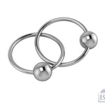 Sterling Silver Two Ring Baby Teether Rattle