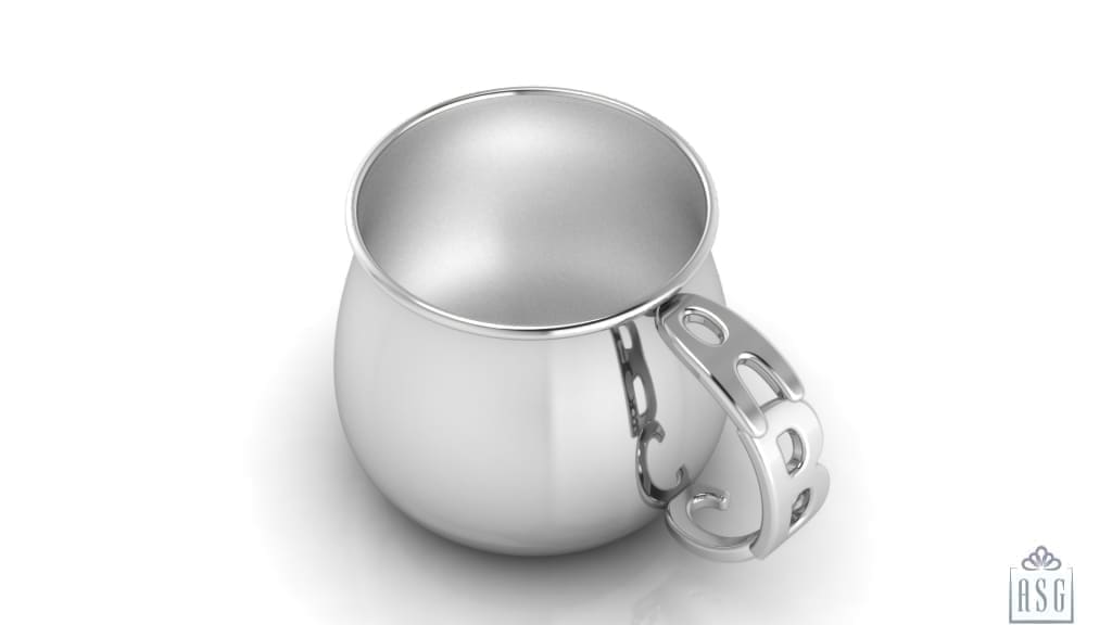 Sterling Silver Baby Cup with an ABC handle