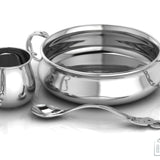 Sterling Silver Dinner Set for Baby and Child - ABC Letters Feeding Set