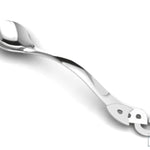 Sterling Silver Spoon for Baby and Child - Curved handle with ABC