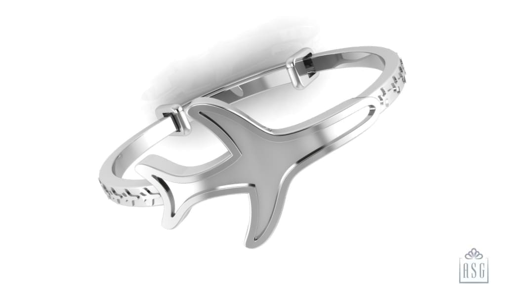 Sterling Silver Baby Bracelet Kada adjustable aeroplane design