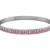 Sterling Silver Alphabet Baby Bangle