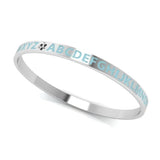 Sterling Silver Alphabet Baby Bangle