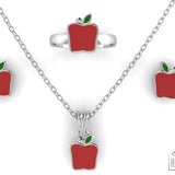 Sterling Silver Apple Baby Jewellery Set