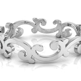 Sterling Silver Art Deco Baby Bangle