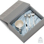 Sterling Silver Feeding Gift Set for Baby and Child - Hamper with Cup and Spoons set