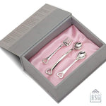 Sterling Silver Feeding Gift Set for Baby and Child - Hamper with Spoons Set of 3