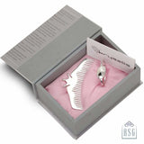 Sterling Silver Gift Set for Baby and Child - Hamper with Bracelet and Comb