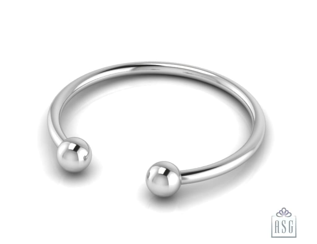 Sterling Silver Ball Baby Cuff Kada