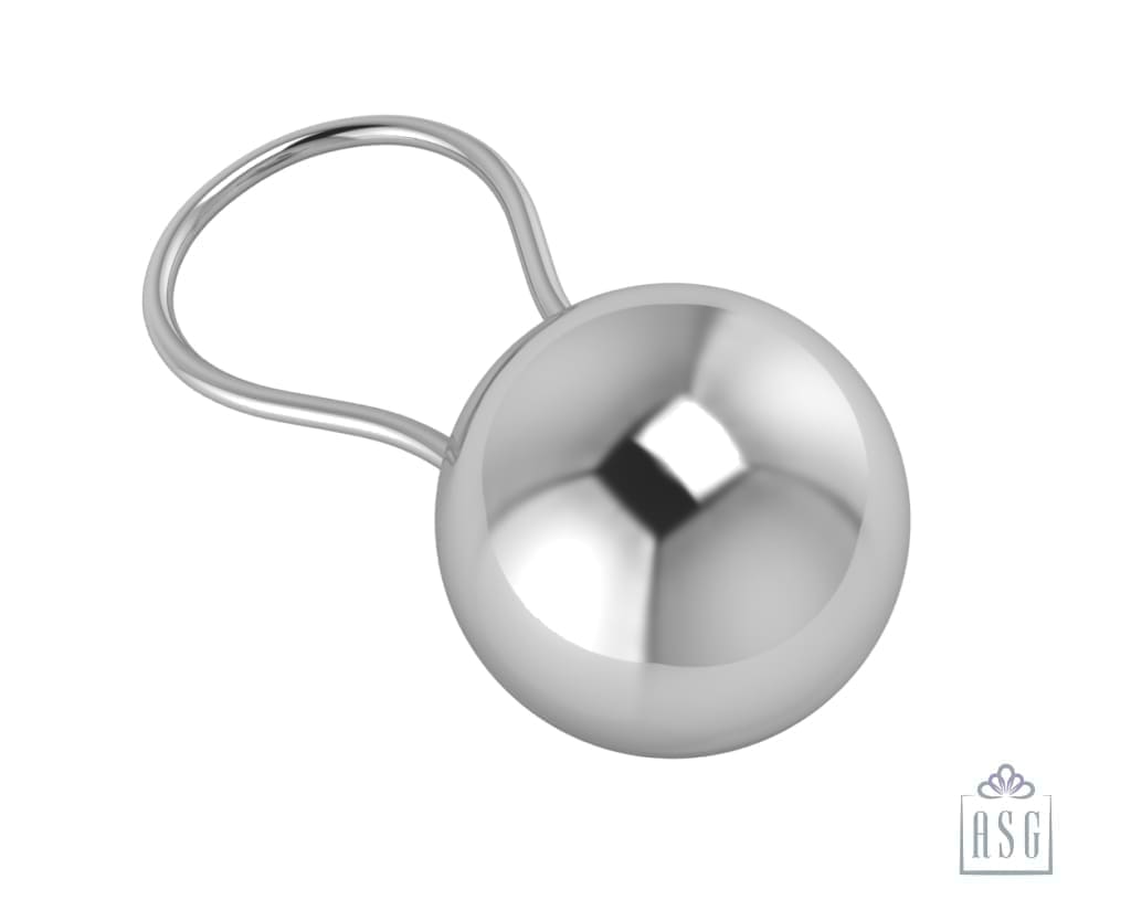 Sterling Silver Ball Baby Rattle