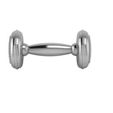 Sterling Silver Beaded Baby Dumbbell Rattle