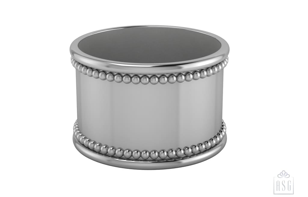 Sterling Silver Beaded Round Napkin Ring