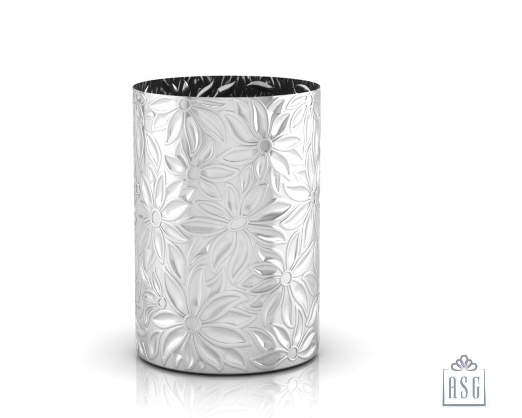 Sterling Silver Glass - Blossoming Flowers