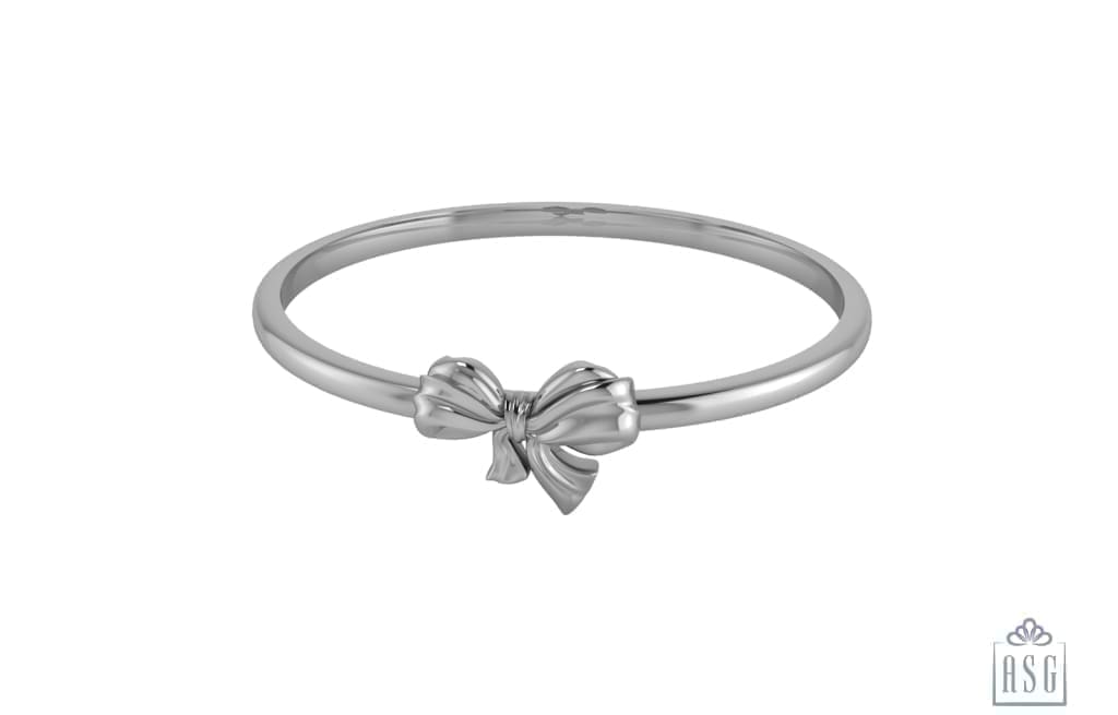 Sterling Silver Bow Baby Bangle