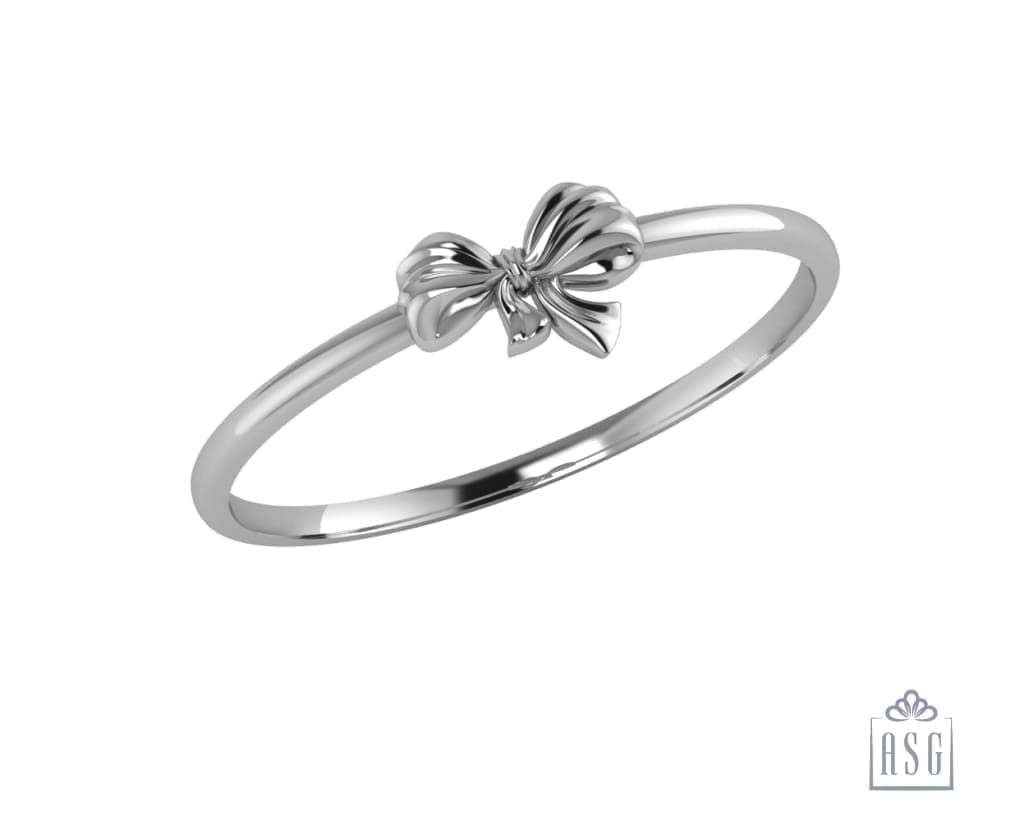 Sterling Silver Bow Baby Bangle