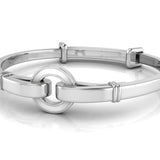 Sterling Silver Baby Bracelet Kada adjustable - "Catch a Circle"