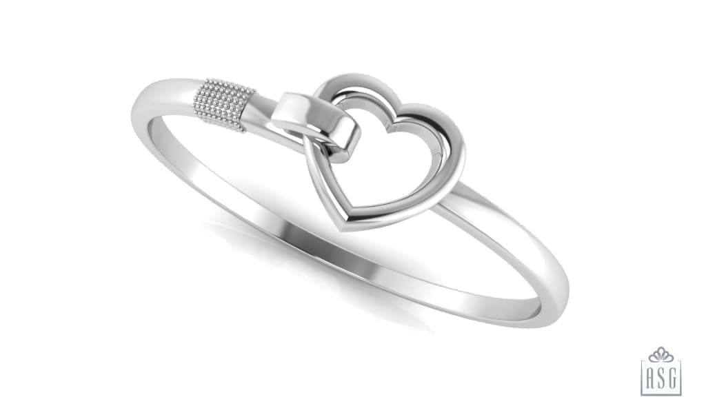Sterling Silver Baby Bracelet Kada - "Catch a Heart"