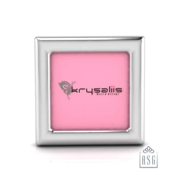 Sterling Silver Photo Frame for Baby and Kids - Classic Square