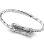 Sterling Silver Baby Bracelet Kada with a classic twisted design