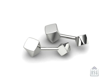 Sterling Silver Cufflinks - Cubes