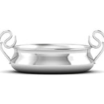 Sterling Silver Dinner Set for Baby and Child - Curved Feeding Set