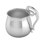 Sterling Silver Baby Cup with a Curved handle