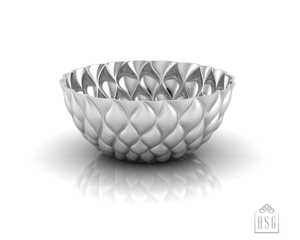 Sterling Silver Bowl - Dancing Raindrops