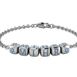 Sterling Silver Dice Babykubes Loose Bracelet For Baby & Child Blue / 4 Babykubes Bracelets