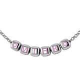 Sterling Silver Dice Babykubes Necklace For Baby & Child Pink / 9 Babykubes Kids Necklaces