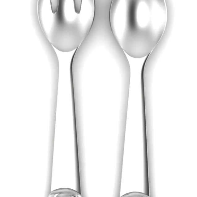 Sterling Silver Baby Spoon & Fork Set - The Duck Set