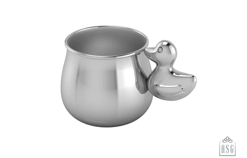 Sterling Silver Baby Cup with a Duck handle