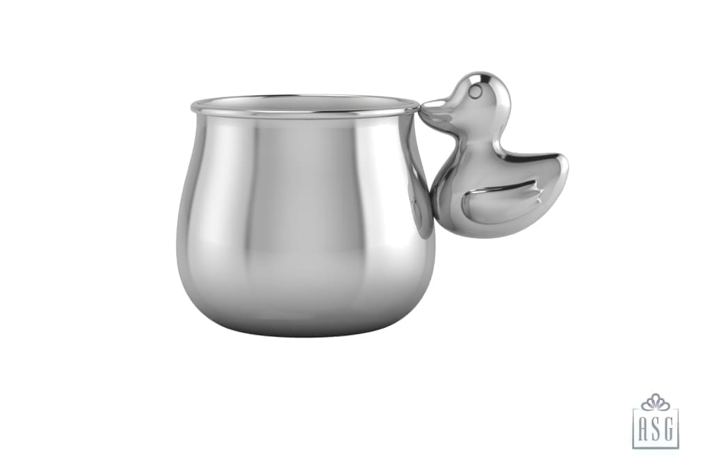 Sterling Silver Baby Cup with a Duck handle