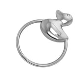Sterling Silver Duck Ring Baby Rattle