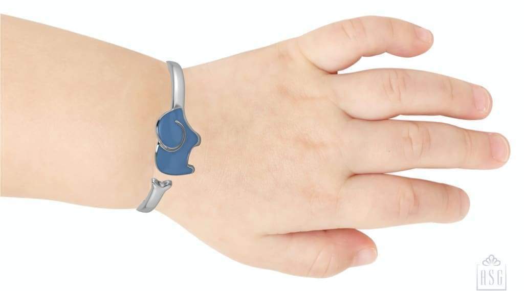 Sterling Silver Elephant Baby Cuff Kada