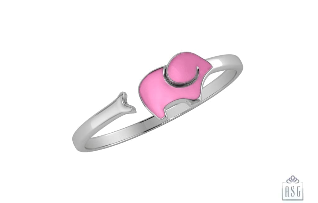 Sterling Silver Elephant Baby Cuff Kada