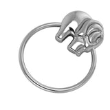 Sterling Silver Elephant Ring Baby Rattle